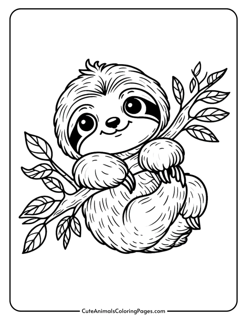 sloth colouring