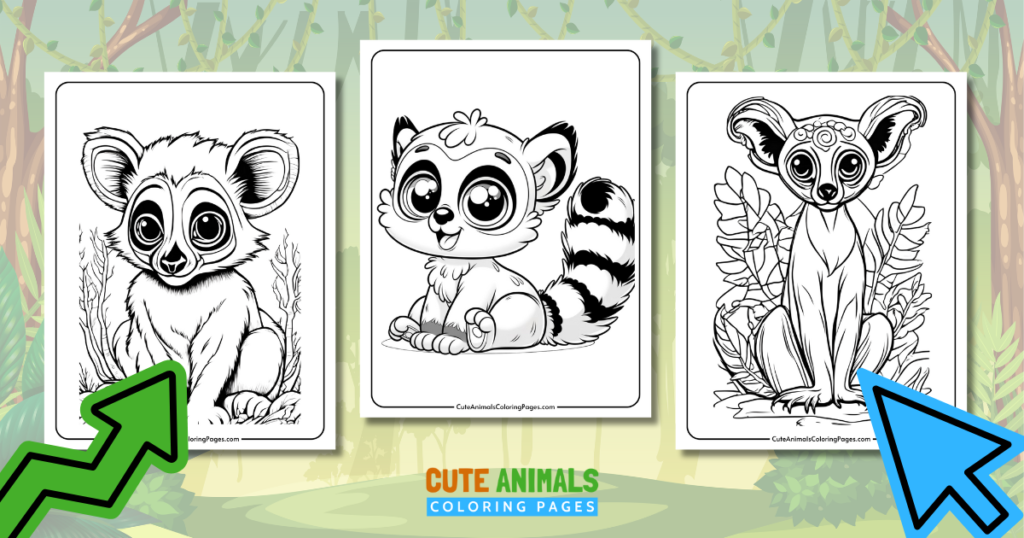 cute lemur coloring pages