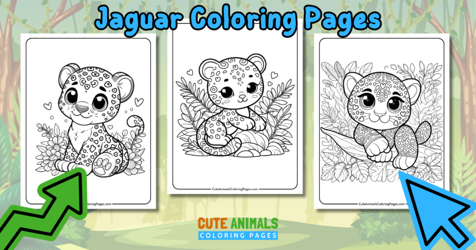 Jungle Animals Coloring Pages (Free Printable Pages) - Cute Animals ...