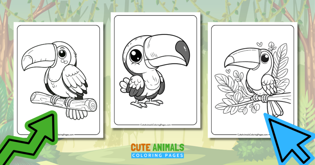 cute toucan coloring pages