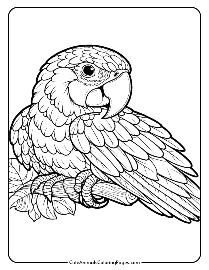 Macaw Coloring Pages (7 Free Printable Pages) - Cute Animals Coloring Pages