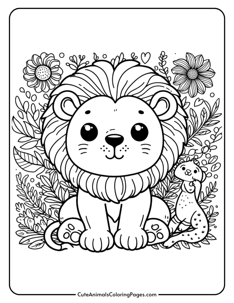 lion picture to color