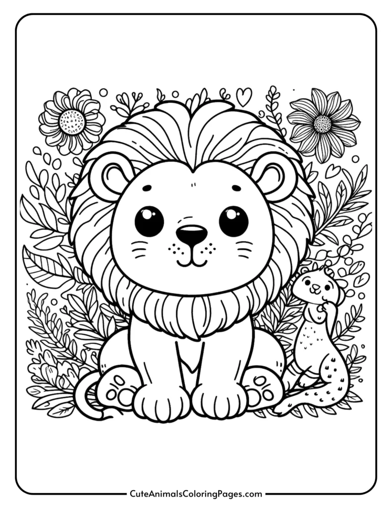 lion picture to color