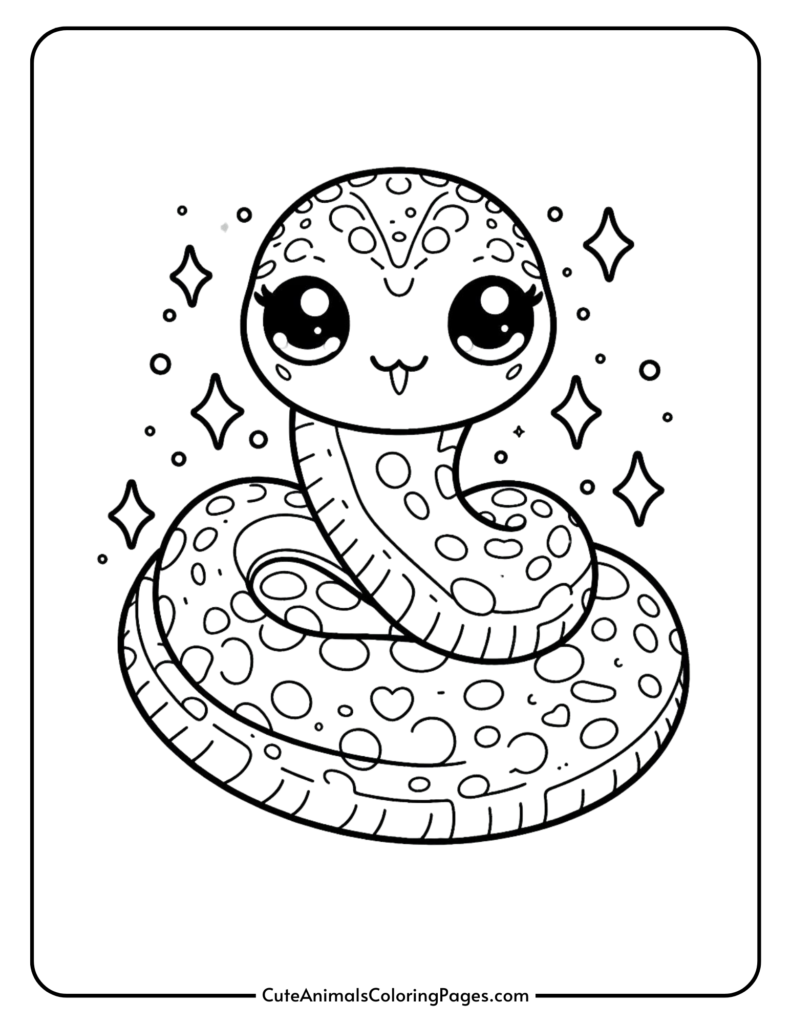 cute snake coloring