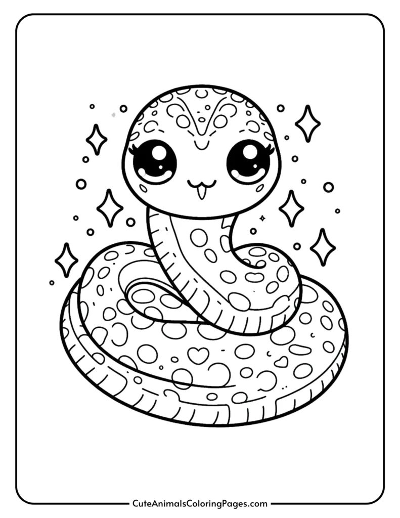 cute snake coloring