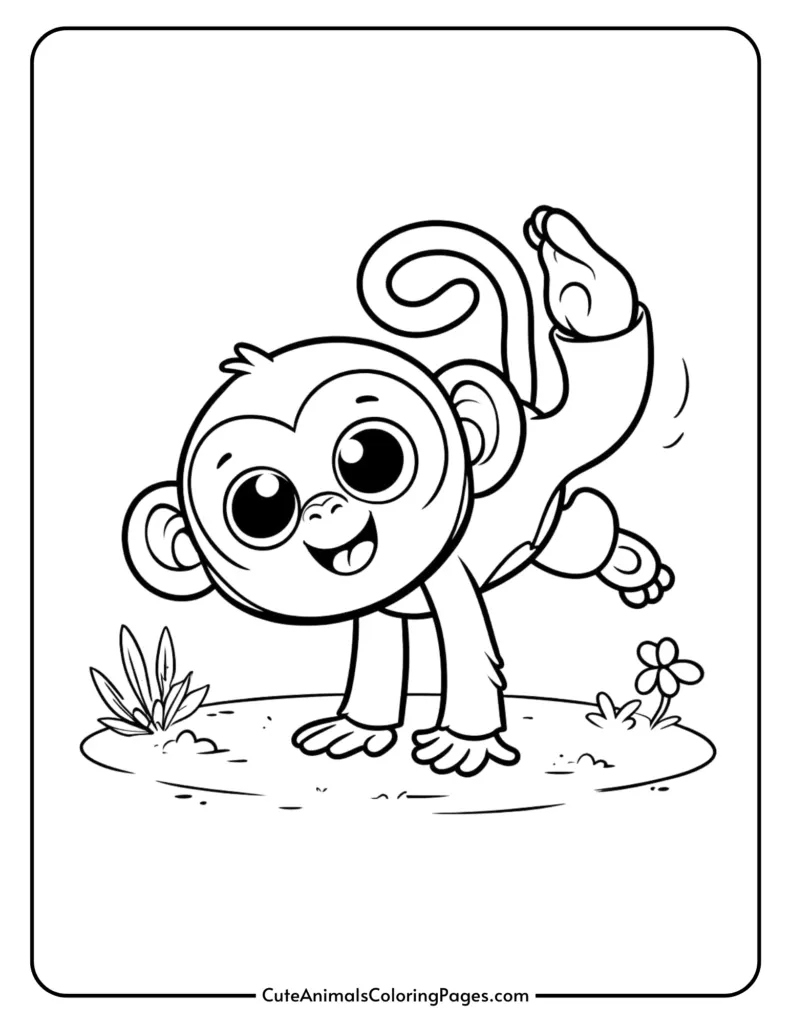 Monkey Coloring Pages (12 Free Printable Pages) - Cute Animals Coloring ...