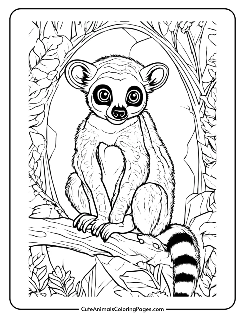 lemur colouring