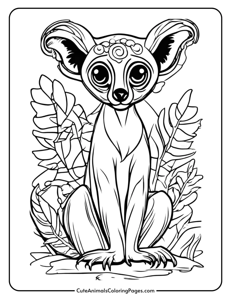 lemur coloring pages for adults