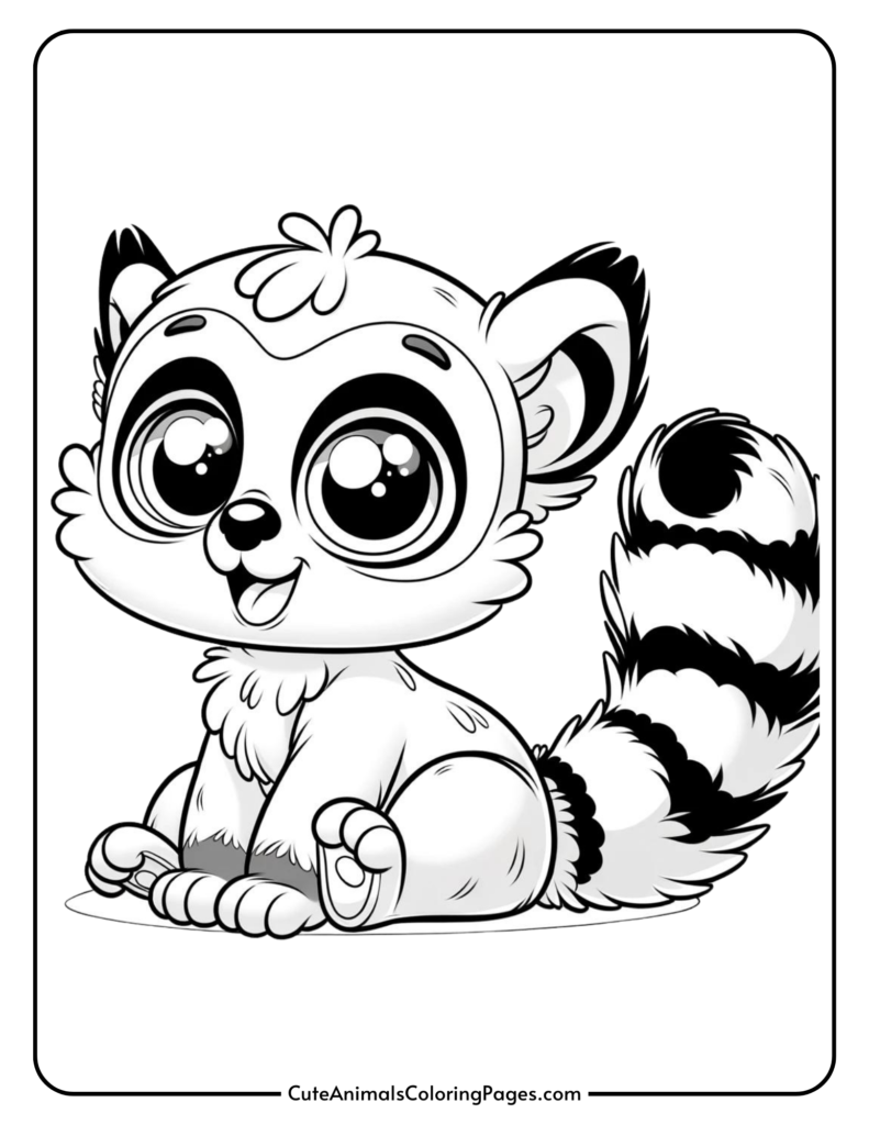 cute lemur coloring pages