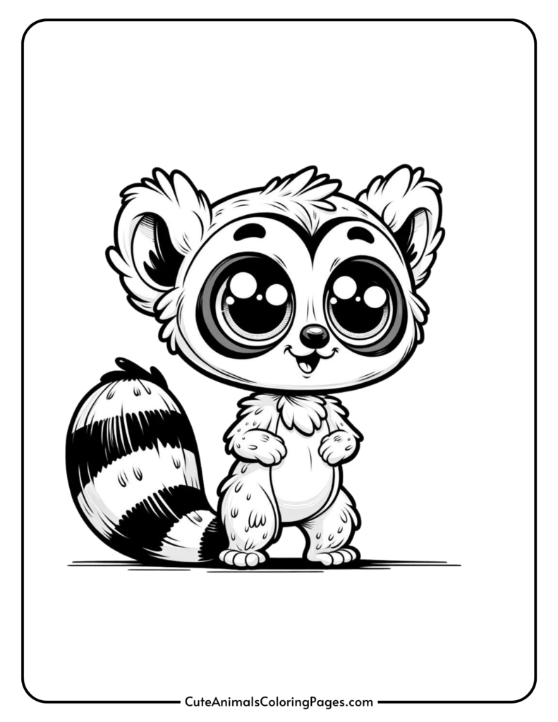 Lemur Coloring Pages (7 Free Printable Pages) - Cute Animals Coloring Pages