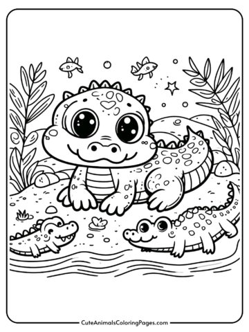 crocodile coloring pages