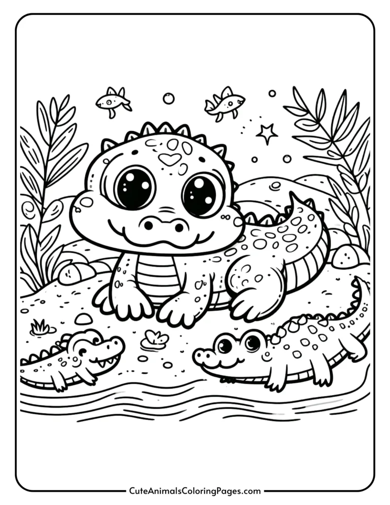 crocodile coloring pages