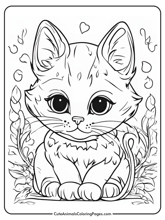 Cute Cat Coloring Pages (10 Free Printable PDF Pages)