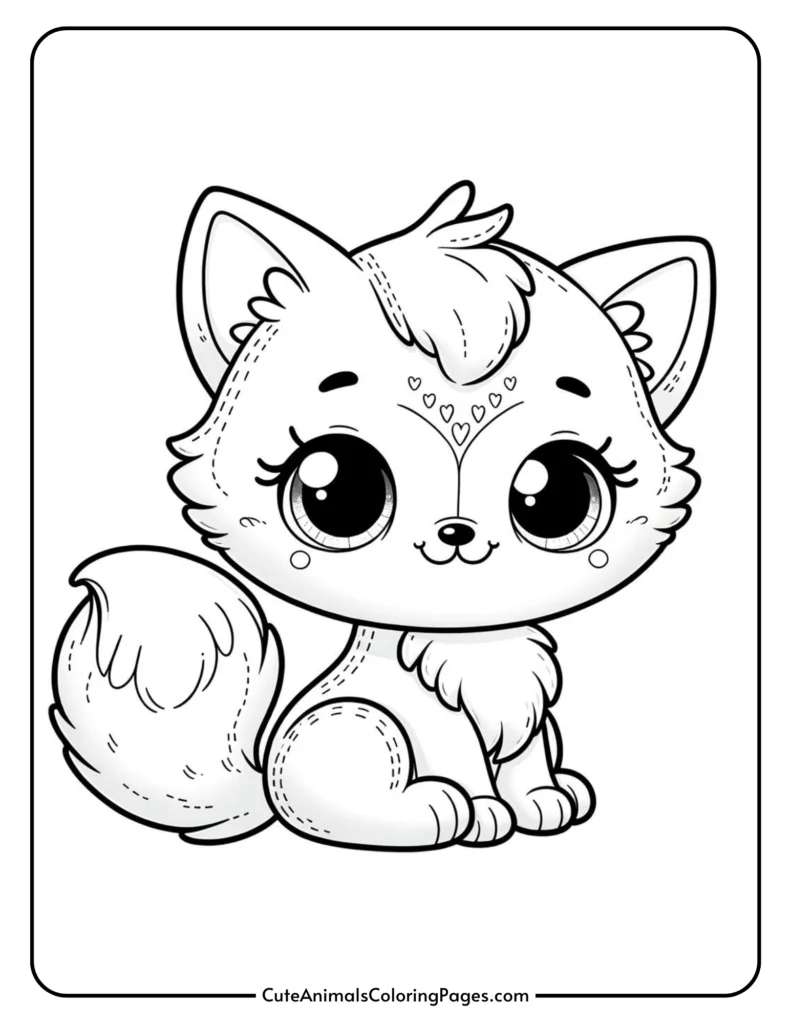 sweet kitten coloring page