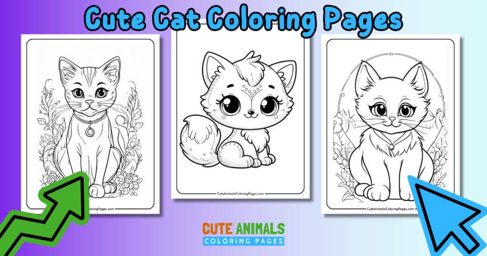 Pets Coloring Pages (Free Printable PDF Pages) - Cute Animals Coloring ...