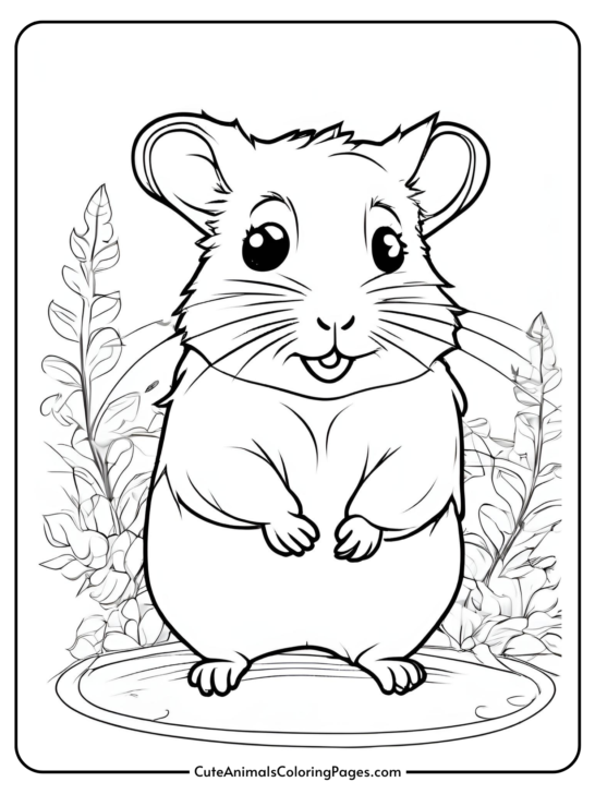 Hamster Coloring Pages (5 Free Printable Pages)