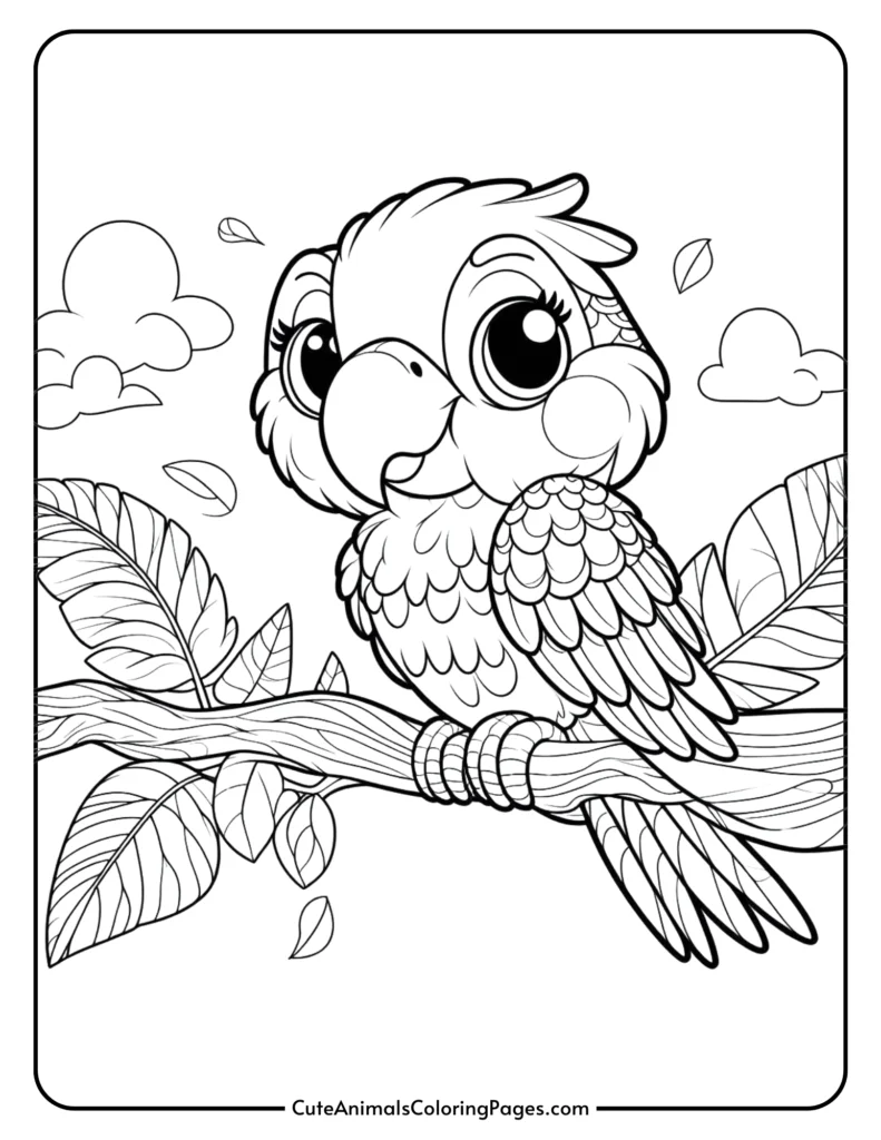 macaw coloring pages