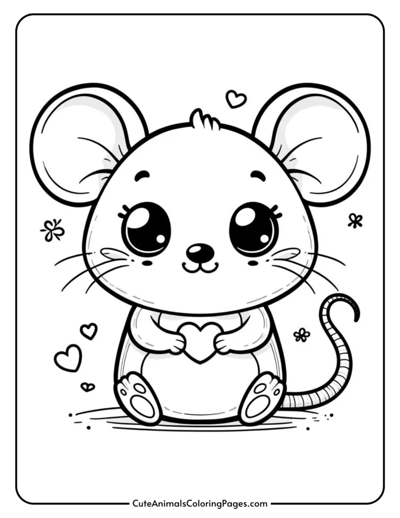 Mouse Coloring Pages (8 Free Printable Pages) - Cute Animals Coloring Pages