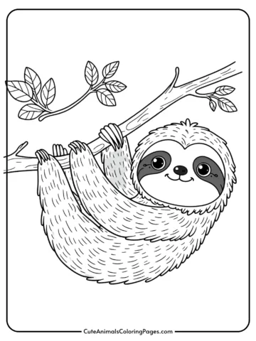 sloth coloring pages