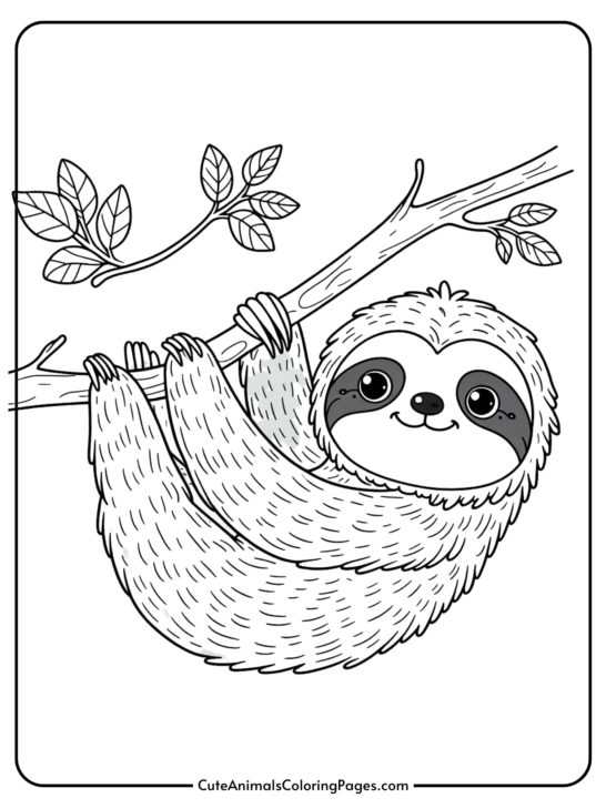 Sloth Coloring Pages (9 Free Printable Pages)