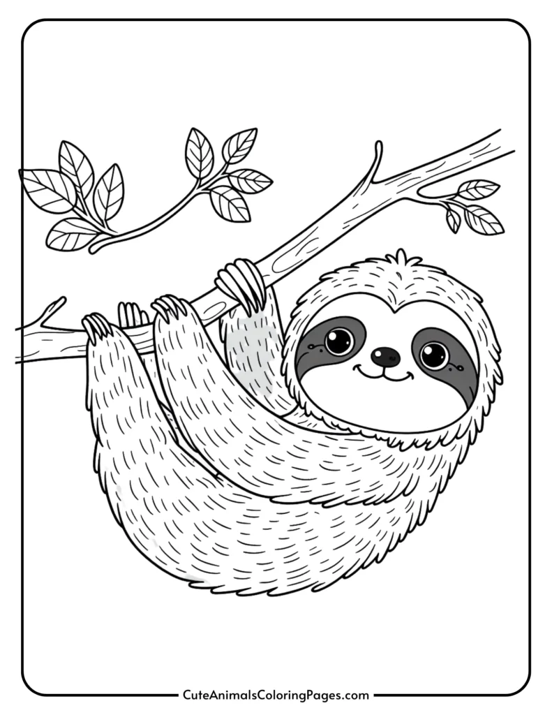 sloth coloring pages