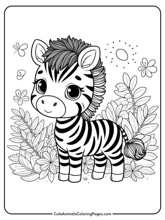 Zebra Coloring Pages (5 Free Printable Pages)