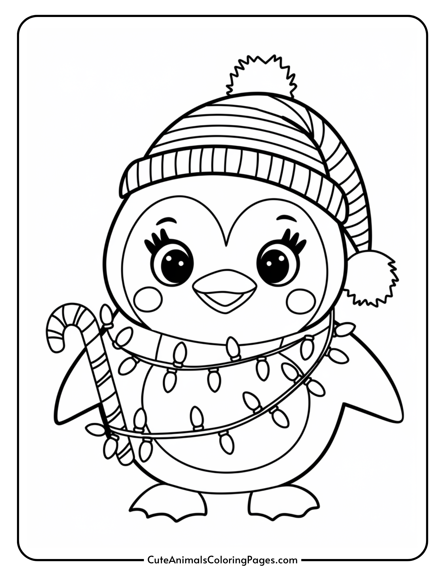 penguin coloring page