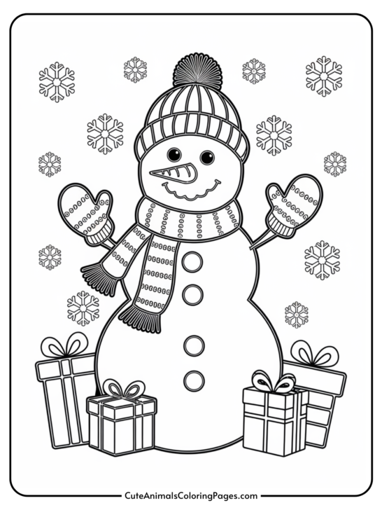 Free Printable Snowman Coloring Page (10 PDF Pages)