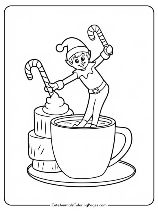 Elf on the Shelf Coloring Pages (8 Free Printable Pages)