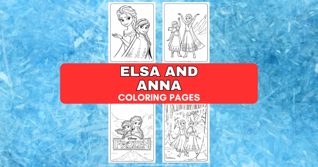 Coloring pages featuring Elsa and Anna from Disney's Frozen, showcasing various scenes and characters for kids to color. Perfect for creative activities and fans of the movie.