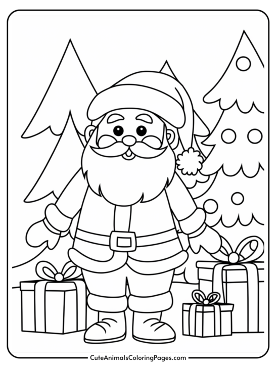 Santa Claus Coloring Pages (10 Free Printable Pages)