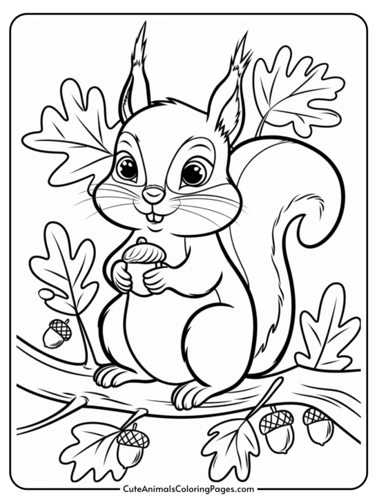 Squirrel Coloring Pages (5 Free Printable Pages)