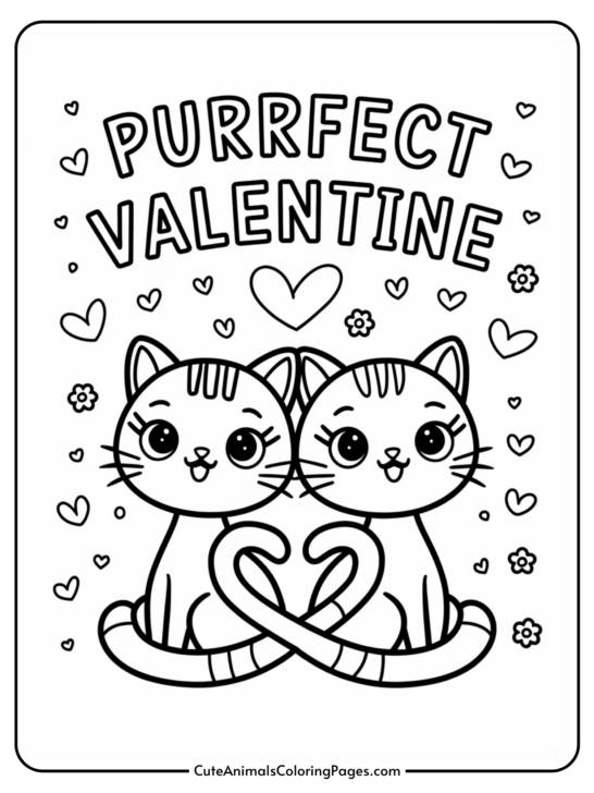 Kawaii Valentine Coloring Pages (10 Free Printable PDF Pages)