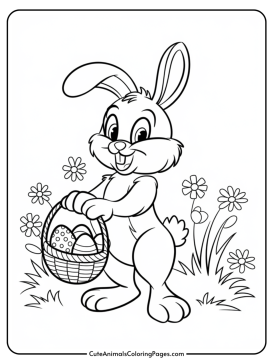 Easter Bunny Coloring Pages (13 Free Printable PDF Pages)