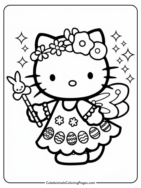 Hello Kitty Easter Coloring Pages (15 Free Printable PDF Pages)