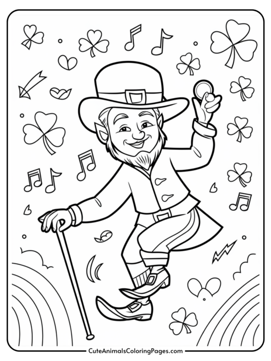 Leprechaun Coloring Pages (12 Free Printable PDF Pages)