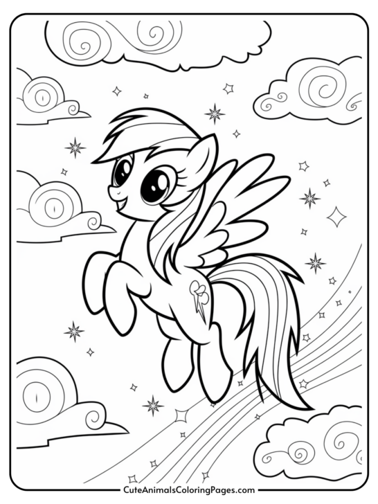 Rainbow Dash Coloring Pages (12 Free Printable PDF Pages)